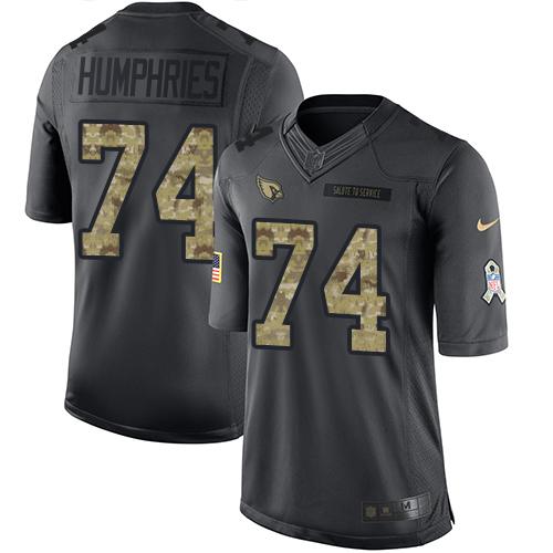 Arizona Cardinals #74 D.J. Humphries Black Men's Stitched Limited 2016 Salute to Service Jersey Men's cheap jerseys for sale - CheapJerseys.Shop