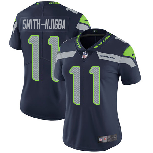 Seahawks #11 Jaxon Smith-Njigba Steel Blue Team Color Women's Stitched Vapor Untouchable Limited Jersey cheap jerseys for sale - CheapJerseys.Shop
