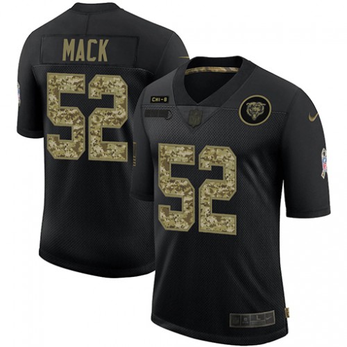 Chicago Chicago Bears #52 Khalil Mack Men's 2020 Salute To Service Camo Limited Jersey Black Men's cheap jerseys for sale - CheapJerseys.Shop