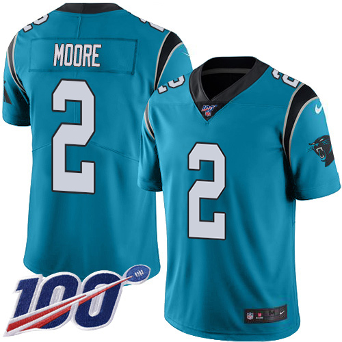 Panthers #2 DJ Moore Blue Alternate Men's Stitched 100th Season Vapor Untouchable Limited Jersey cheap jerseys for sale - CheapJerseys.Shop