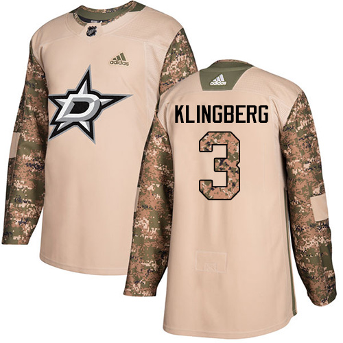 Dallas Stars #3 John Klingberg Camo Authentic 2017 Veterans Day Youth Stitched Jersey Youth cheap jerseys for sale - CheapJerseys.Shop