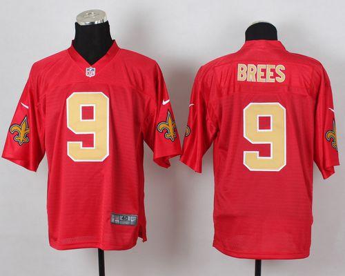 Saints #9 Drew Brees Red Men's Stitched Elite QB Practice Jersey cheap jerseys for sale - CheapJerseys.Shop