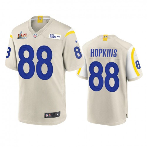 Los Angeles Los Angeles Rams #88 Brycen Hopkins Men's Super Bowl LVI Patch Game Jersey - Bone Men's cheap jerseys for sale - CheapJerseys.Shop