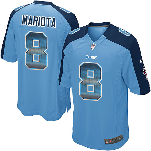 Tennessee Titans #8 Marcus Mariota Light Blue Alternate Men's Stitched Limited Strobe Jersey Men's cheap jerseys for sale - CheapJerseys.Shop