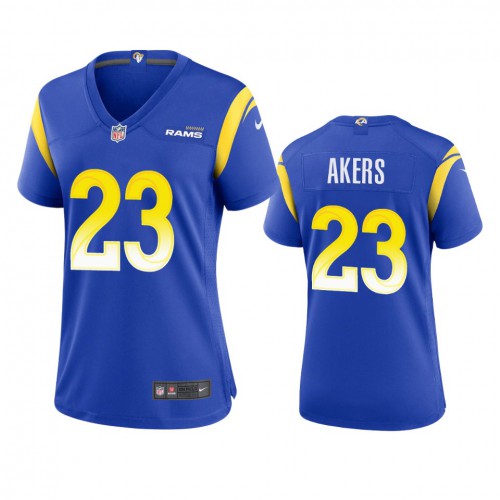 Los Angeles Los Angeles Rams #23 Cam Akers Women's Game Jersey - Royal Womens cheap jerseys for sale - CheapJerseys.Shop