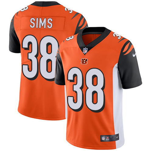Cincinnati Bengals #38 LeShaun Sims Orange Alternate Youth Stitched Vapor Untouchable Limited Jersey Youth cheap jerseys for sale - CheapJerseys.Shop