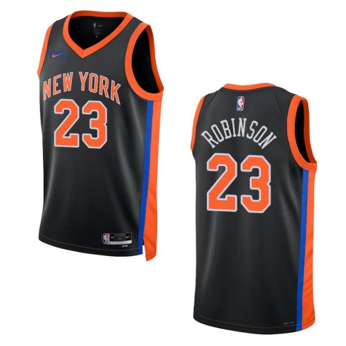 New York New York Knicks #23 Mitchell Robin Unisex Black 2022-23 Swingman Jersey - City Edition Mens cheap jerseys for sale - CheapJerseys.Shop