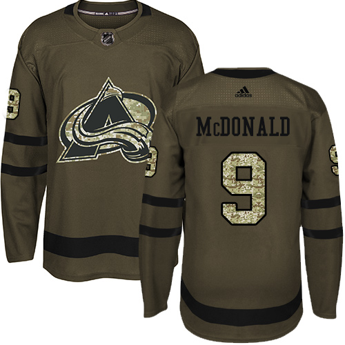 Colorado Avalanche #9 Lanny McDonald Green Salute to Service Stitched Jersey Men's cheap jerseys for sale - CheapJerseys.Shop
