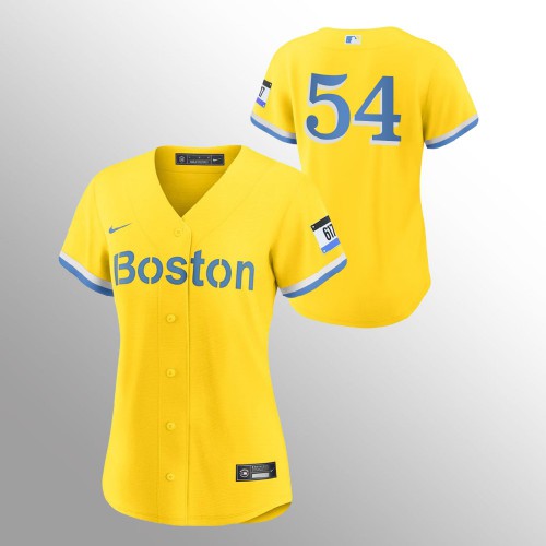 Boston Boston Red Sox #54 Martin Perez Women's 2021 City Connect Gold Fans Version Jersey - No Name Womens cheap jerseys for sale - CheapJerseys.Shop