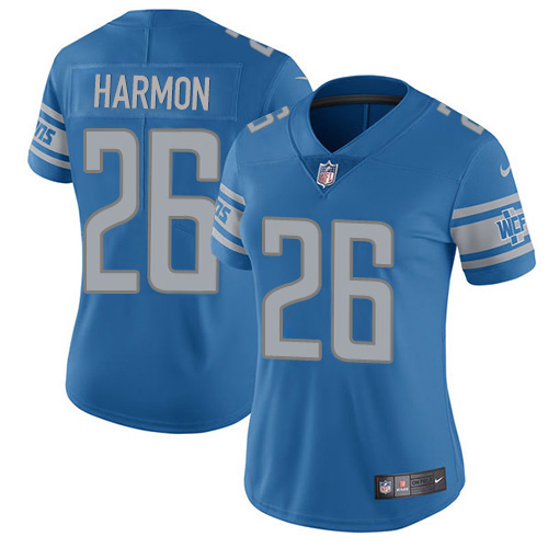 Detroit Lions #26 Duron Harmon Blue Team Color Women's Stitched Vapor Untouchable Limited Jersey Womens cheap jerseys for sale - CheapJerseys.Shop