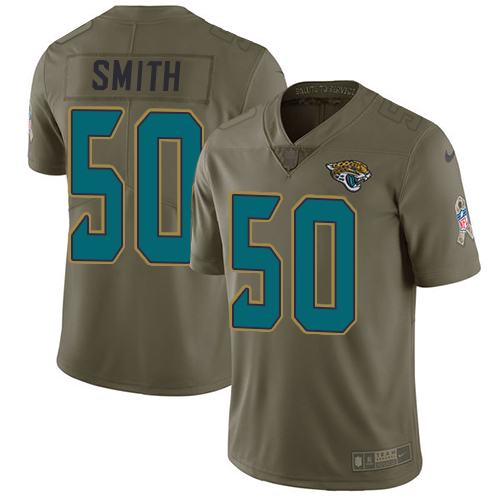 Jacksonville Jaguars #50 Telvin Smith Olive Men's Stitched Limited 2017 Salute to Service Jersey Men's cheap jerseys for sale - CheapJerseys.Shop