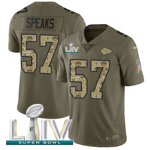 Kansas City Chiefs #57 Breeland Speaks Olive/Camo Super Bowl LIV 2020 Youth Stitched Limited 2017 Salute To Service Jersey Youth cheap jerseys for sale - CheapJerseys.Shop