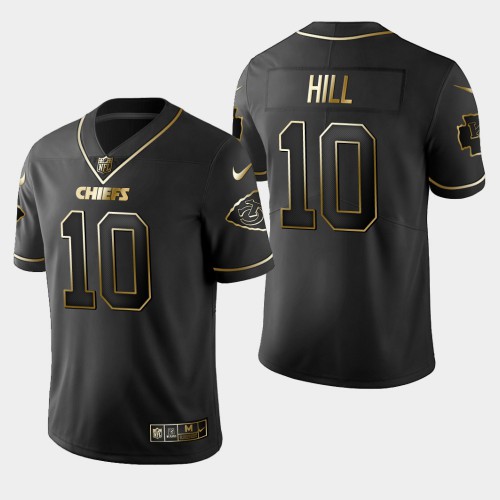Kansas City Kansas City Chiefs #10 Tyreek Hill Vapor Limited Black Golden Jersey Men's cheap jerseys for sale - CheapJerseys.Shop