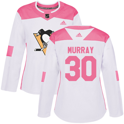 Pittsburgh Penguins #30 Matt Murray White/Pink Authentic Fashion Women's Stitched Jersey Womens cheap jerseys for sale - CheapJerseys.Shop