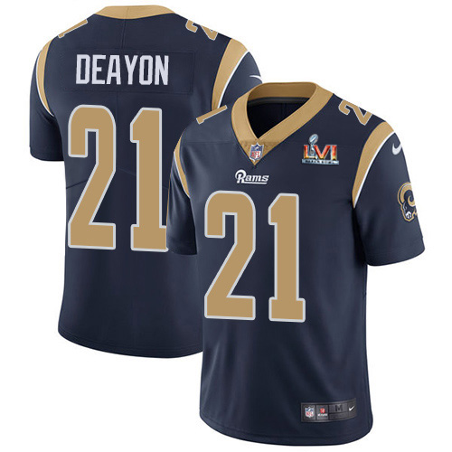 Los Angeles Rams #21 Donte Deayon Navy Blue Team Color Super Bowl LVI Patch Youth Stitched Vapor Untouchable Limited Jersey Youth cheap jerseys for sale - CheapJerseys.Shop