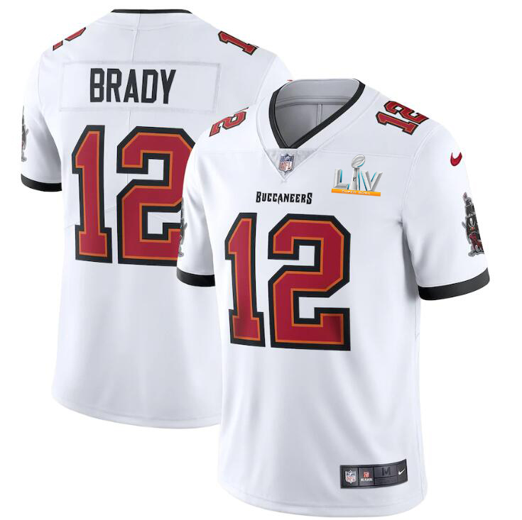 Tampa Bay Buccaneers #12 Tom Brady Youth Super Bowl LV Bound White Vapor Limited Jersey cheap jerseys for sale - CheapJerseys.Shop