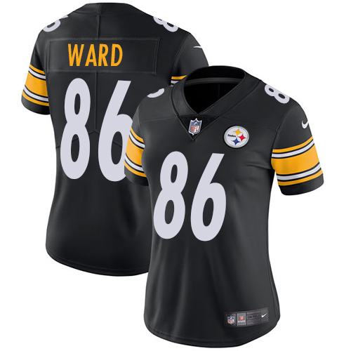 Pittsburgh Steelers #86 Hines Ward Black Team Color Women's Stitched Vapor Untouchable Limited Jersey Womens cheap jerseys for sale - CheapJerseys.Shop