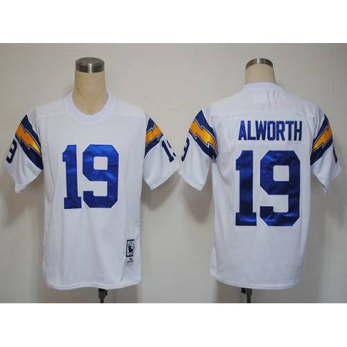 Mitchell And Ness 1984 Los Angeles Chargers #19 Lance Alworth White Stitched Jersey Men's cheap jerseys for sale - CheapJerseys.Shop