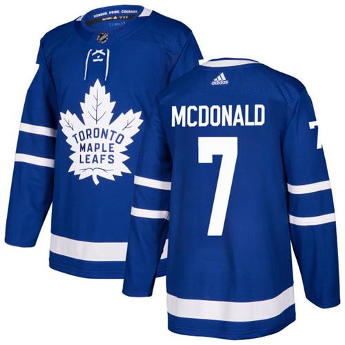 Maple Toronto Maple Leafs #7 Lanny McDonald Blue Home Authentic Stitched Jersey Men's cheap jerseys for sale - CheapJerseys.Shop
