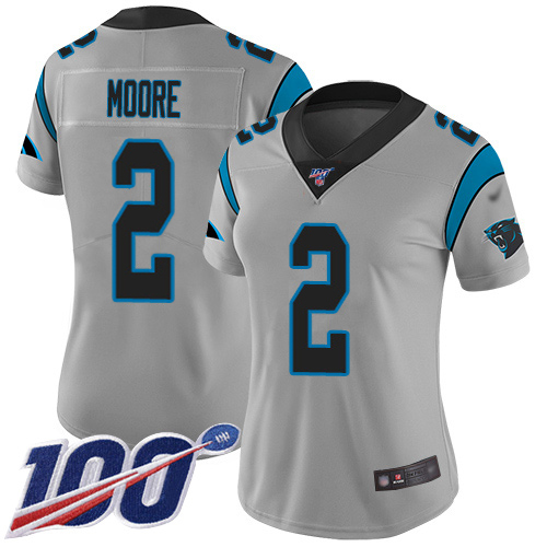 Panthers #2 DJ Moore Silver Women's Stitched Limited Inverted Legend 100th Season Jersey cheap jerseys for sale - CheapJerseys.Shop
