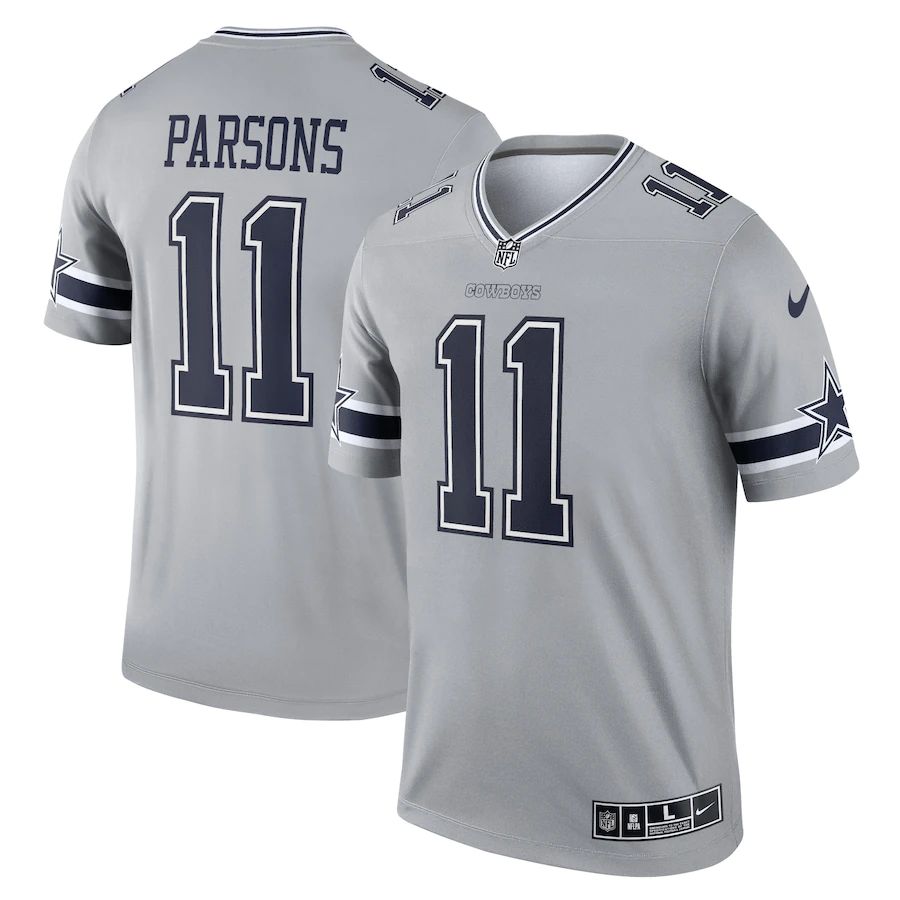 Dallas Cowboys #11 Micah Parsons Men's Gray Inverted Legend Player Jersey cheap jerseys for sale - CheapJerseys.Shop