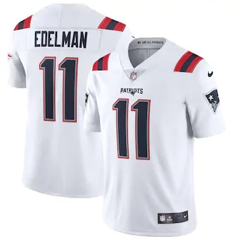 New England Patriots #11 Julian Edelman Men's White 2020 Vapor Limited Jersey cheap jerseys for sale - CheapJerseys.Shop