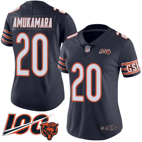 Chicago Bears #20 Prince Amukamara Navy Blue Team Color Women's Stitched 100th Season Vapor Limited Jersey Womens cheap jerseys for sale - CheapJerseys.Shop