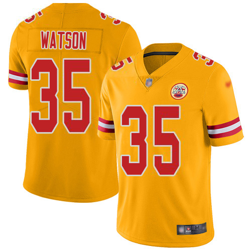 Chiefs #35 Jaylen Watson Gold Men's Stitched Limited Inverted Legend Jersey cheap jerseys for sale - CheapJerseys.Shop
