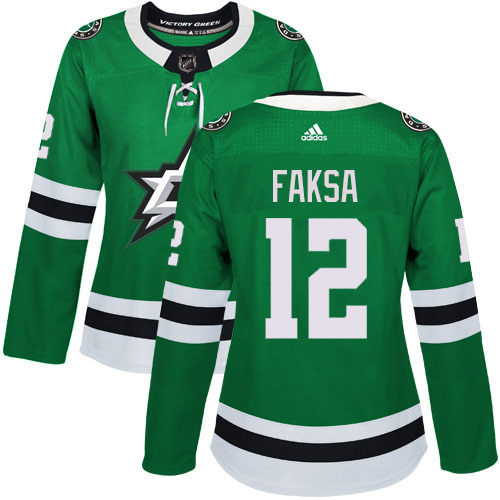 Dallas Stars #12 Radek Faksa Green Home Authentic Women's Stitched Jersey Womens cheap jerseys for sale - CheapJerseys.Shop