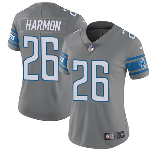 Detroit Lions #26 Duron Harmon Gray Women's Stitched Limited Rush Jersey Womens cheap jerseys for sale - CheapJerseys.Shop