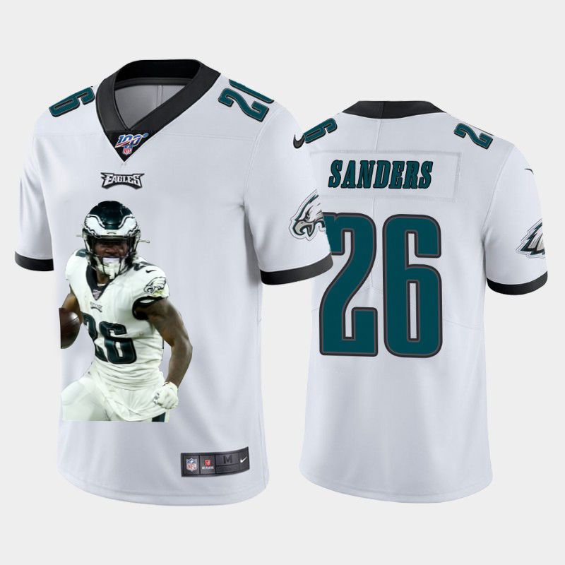 Philadelphia Eagles #26 Miles Sanders Team Hero 2 Vapor Limited 100 Jersey White cheap jerseys for sale - CheapJerseys.Shop
