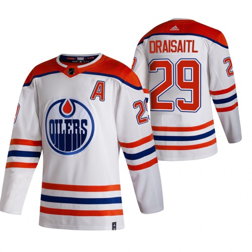 Edmonton Edmonton Oilers #29 Leon Draisaitl White Men's 2020-21 Reverse Retro Alternate Jersey Men's cheap jerseys for sale - CheapJerseys.Shop