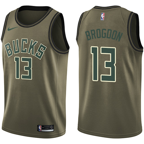 Milwaukee Bucks #13 Malcolm Brogdon Green Salute to Service Youth Swingman Jersey Youth cheap jerseys for sale - CheapJerseys.Shop