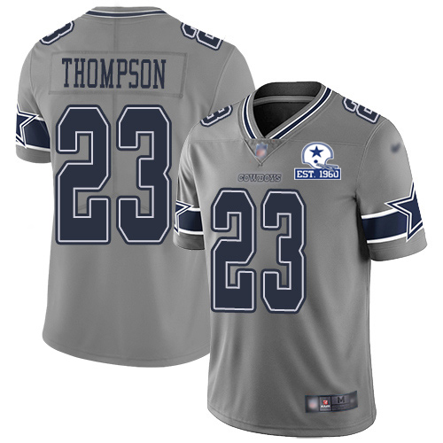 Dallas Cowboys #23 Darian Thompson Gray Men's Stitched With Established In 1960 Patch Limited Inverted Legend Jersey Men's cheap jerseys for sale - CheapJerseys.Shop
