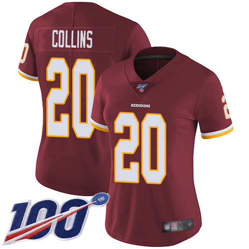 Washington Commanders #20 Landon Collins Burgundy Red Team Color Women's Stitched 100th Season Vapor Limited Jersey Womens cheap jerseys for sale - CheapJerseys.Shop