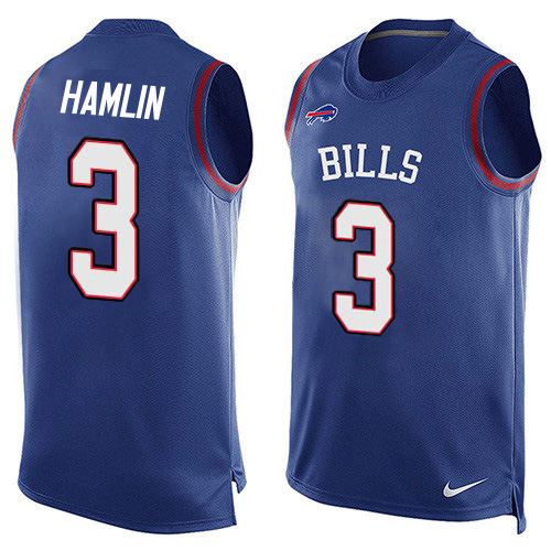 Bills #3 Damar Hamlin Royal Blue Team Color Men's Stitched Limited Tank Top Jersey cheap jerseys for sale - CheapJerseys.Shop