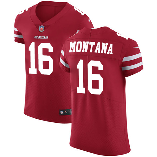 49ers #16 Joe Montana Red Team Color Men's Stitched Vapor Untouchable Elite Jersey cheap jerseys for sale - CheapJerseys.Shop