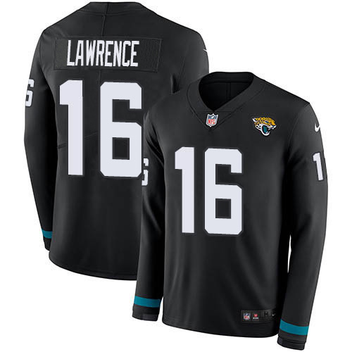 Jaguars #16 Trevor Lawrence Black Team Color Men's Stitched Limited Therma Long Sleeve Jersey cheap jerseys for sale - CheapJerseys.Shop