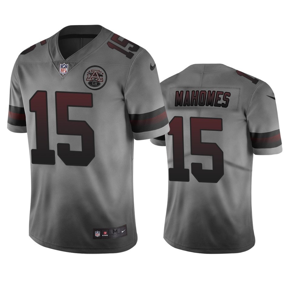 Kansas City Chiefs #15 Patrick Mahomes Smoky Men's Vapor Limited City Edition Jersey cheap jerseys for sale - CheapJerseys.Shop