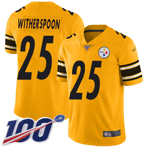 Steelers #25 Ahkello Witherspoon Gold Youth Stitched Limited Inverted Legend 100th Season Jersey cheap jerseys for sale - CheapJerseys.Shop