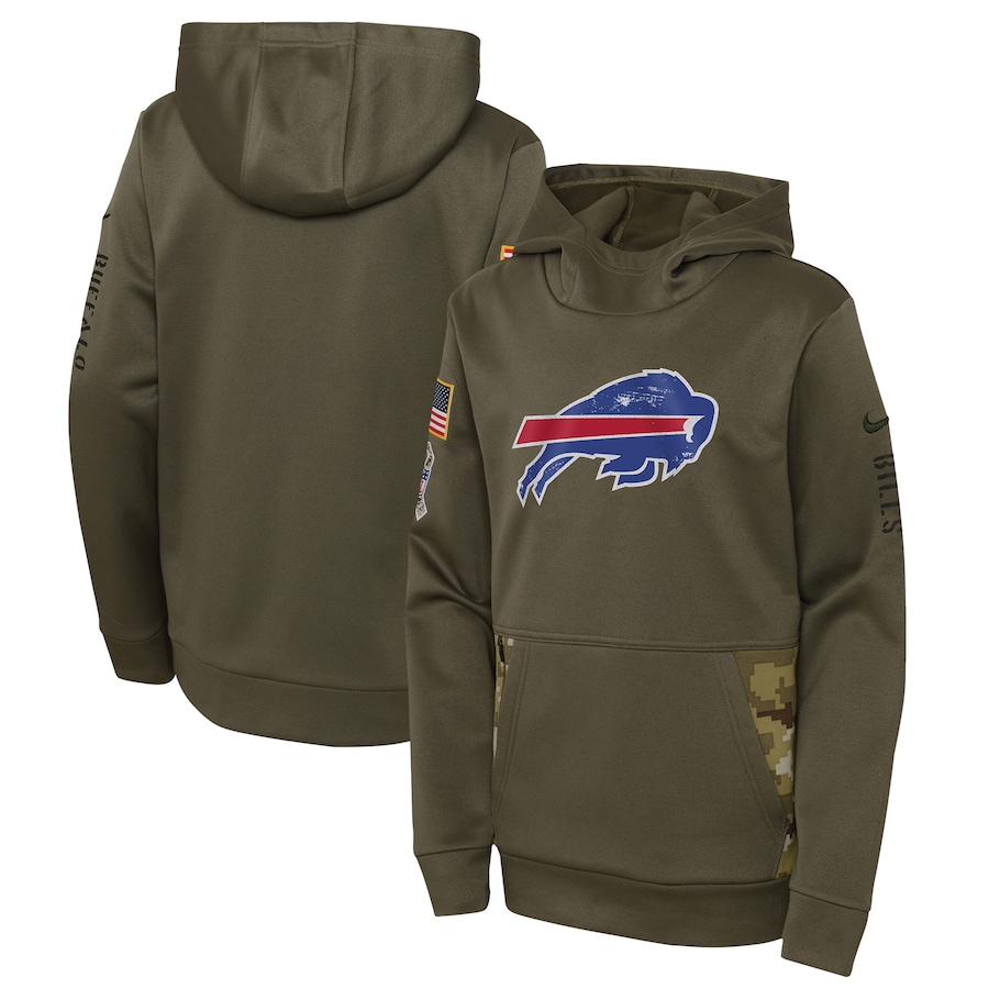 Buffalo Bills Youth 2022 Salute To Service Performance Pullover Hoodie - Olive cheap jerseys for sale - CheapJerseys.Shop