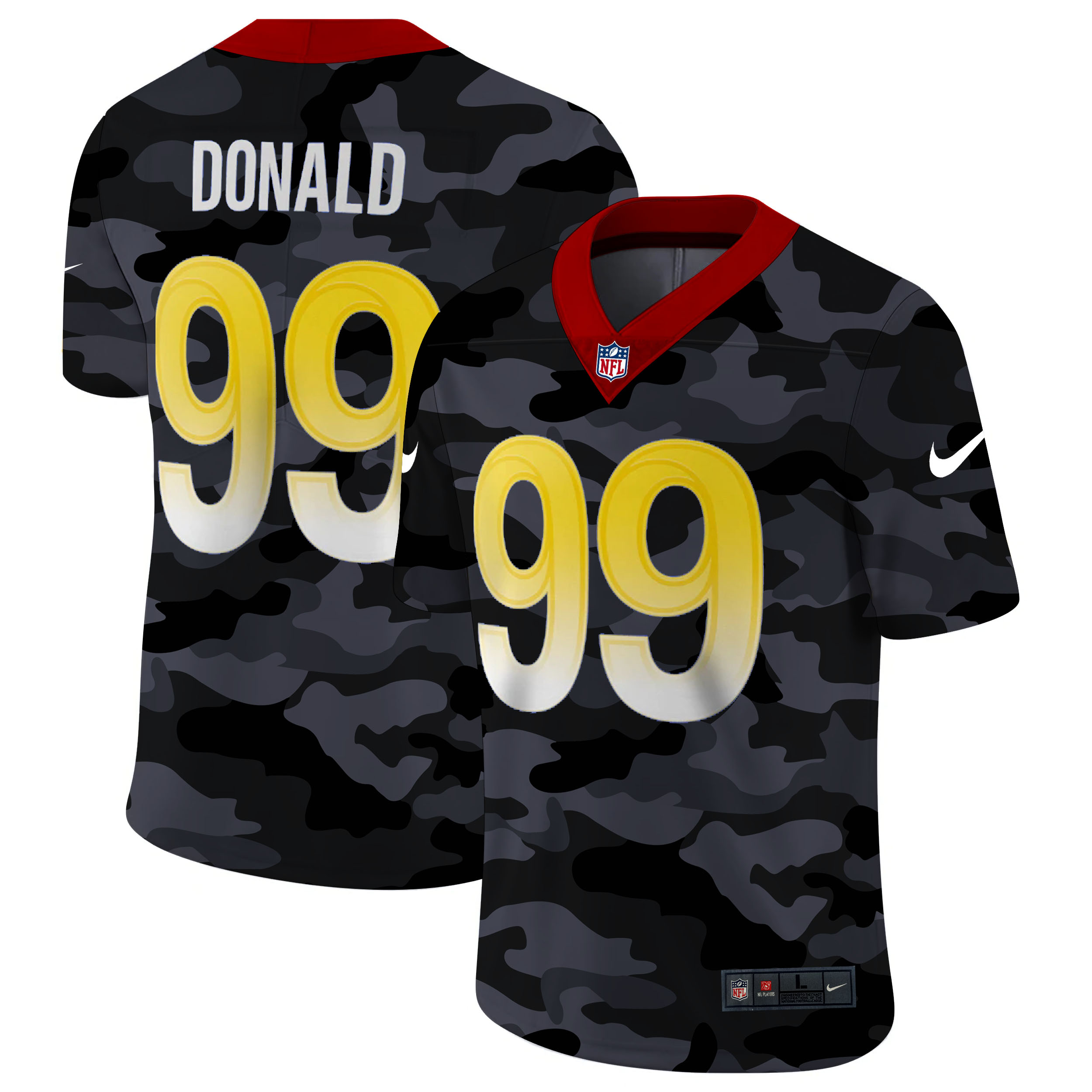 Los Angeles Rams #99 Aaron Donald Men's 2020 Black CAMO Vapor Untouchable Limited Stitched Jersey cheap jerseys for sale - CheapJerseys.Shop