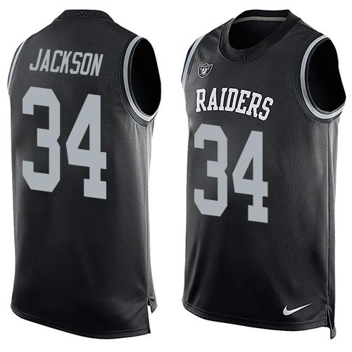 Raiders #34 Bo Jackson Black Team Color Men's Stitched Limited Tank Top Jersey cheap jerseys for sale - CheapJerseys.Shop