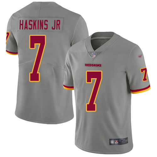 Washington Commanders #7 Dwayne Haskins Jr Gray Men's Stitched Limited Inverted Legend Jersey Men's cheap jerseys for sale - CheapJerseys.Shop