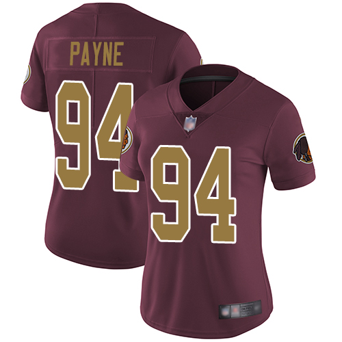 Washington Commanders #94 Da'Ron Payne Burgundy Red Alternate Women's Stitched Vapor Untouchable Limited Jersey Womens cheap jerseys for sale - CheapJerseys.Shop