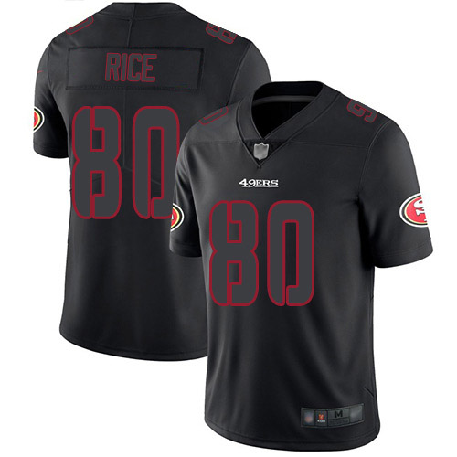 49ers #80 Jerry Rice Black Men's Stitched Limited Rush Impact Jersey cheap jerseys for sale - CheapJerseys.Shop