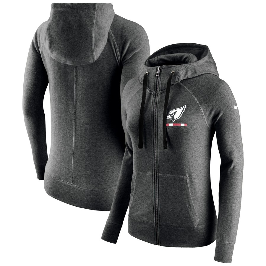 Arizona Cardinals Women's Gym Vintage Full-Zip Hoodie Black cheap jerseys for sale - CheapJerseys.Shop