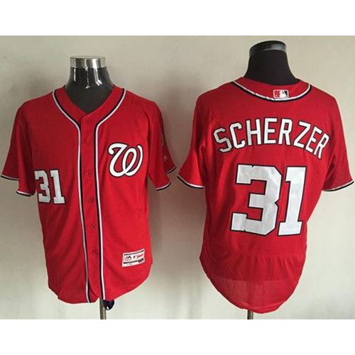 Washington Nationals #31 Max Scherzer Red Flexbase Authentic Collection Stitched Jersey Men's cheap jerseys for sale - CheapJerseys.Shop