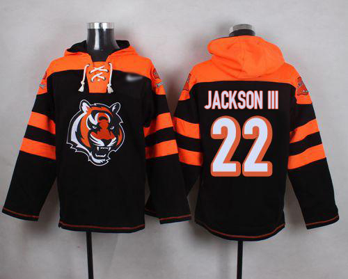 Bengals #22 William Jackson III Black Player Pullover Hoodie cheap jerseys for sale - CheapJerseys.Shop