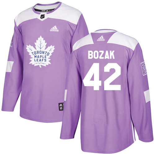 Maple Toronto Maple Leafs #42 Tyler Bozak Purple Authentic Fights Cancer Stitched Jersey Men's cheap jerseys for sale - CheapJerseys.Shop